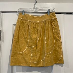Anthropologie Yellow Skirt Size 0